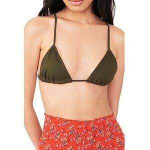 NWT Intimately Free People Sammi Triangle bra in dark olive green size M/L